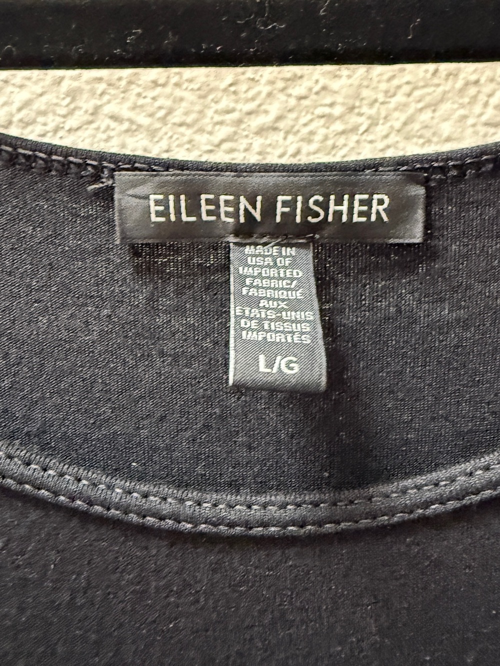 Eileen Fisher Maxi Tank Dress L Black Viscose Jersey - Picture 2 of 8